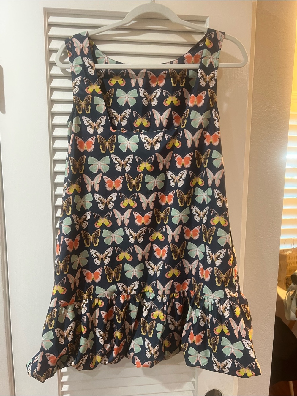 Anthropologie Maeve Butterfly Print Navy Dress - Size 0P - Mint condition - Picture 4 of 6